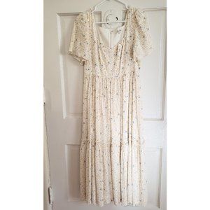 NWT Madewell Short Sleeve Retro Midi Dress in Wildflower